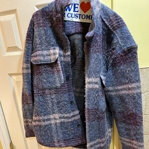 Wool shirt jacket from Zara.